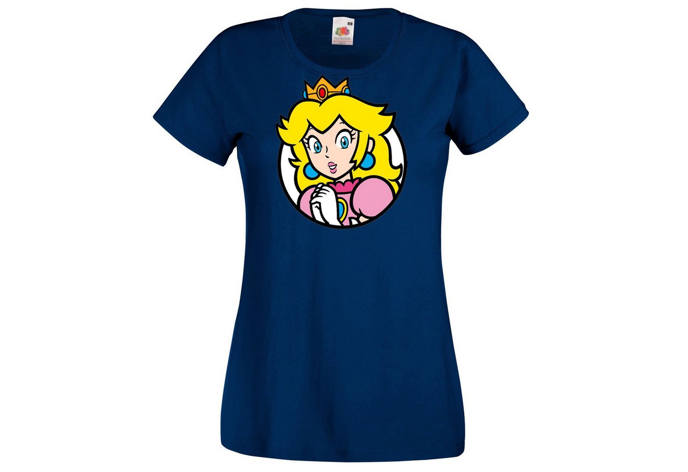 Youth Designz Print-Shirt Peach Damen Shirt mit Retro Prinzessin Print von Youth Designz