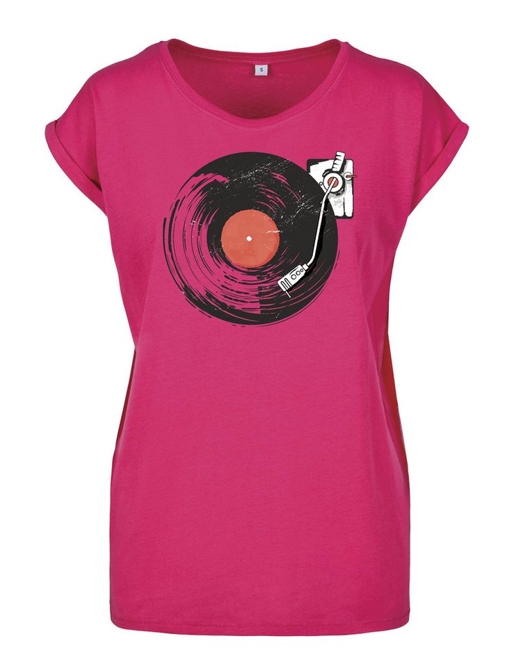 Youth Designz Print-Shirt "Plattenspieler" Damen T-Shirt als Statement Geschenk Frauen Print mit stylischen Retro Aufdruck Youth Designz Print-Shirt "Plattenspieler" Damen T-Shirt als Statement Geschenk Frauen Print mit stylischen Retro Aufdruck von Youth Designz