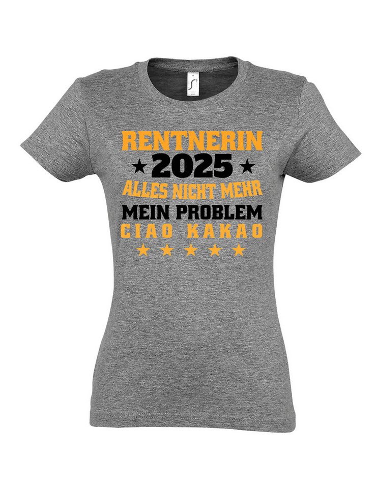 Youth Designz Print-Shirt Rentnerin 2024 Damen T-Shirt mit lustigen Frontprint von Youth Designz