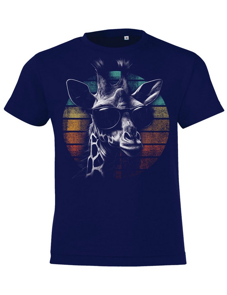 Youth Designz Print-Shirt Retro Giraffe Kinder T-Shirt mit modischem Frontprint von Youth Designz