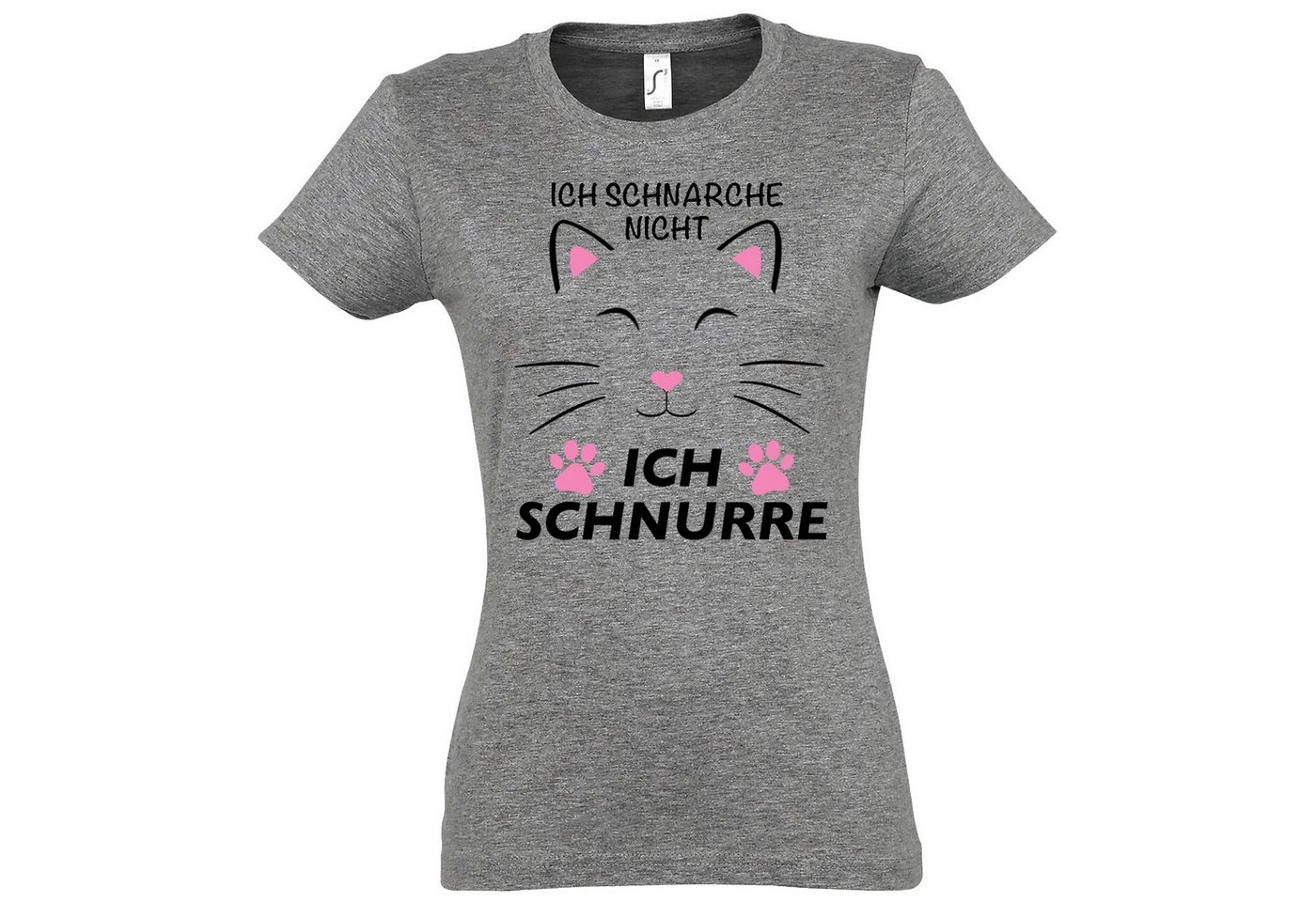 Youth Designz Print-Shirt Schnarchen Schnurren Katze Damen T-Shirt mit lustigem Spruch & Logo Aufdruck Youth Designz Print-Shirt Schnarchen Schnurren Katze Damen T-Shirt mit lustigem Spruch & Logo Aufdruck von Youth Designz