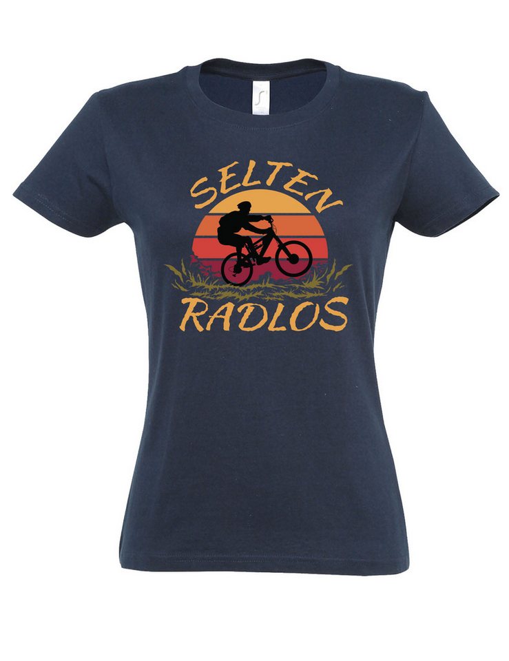 Youth Designz Print-Shirt "Selten Radlos" Damen T-Shirt mit Lustigen Geschenk mit lustigem Spruch für Damen von Youth Designz