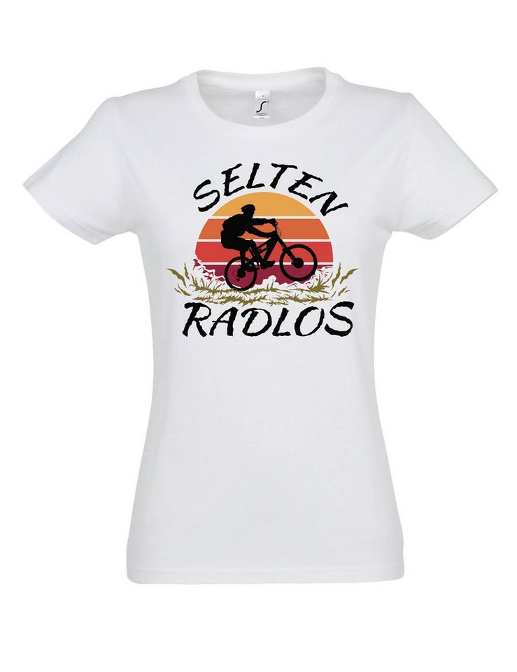 Youth Designz Print-Shirt "Selten Radlos" Damen T-Shirt mit Lustigen Geschenk mit lustigem Spruch für Damen von Youth Designz
