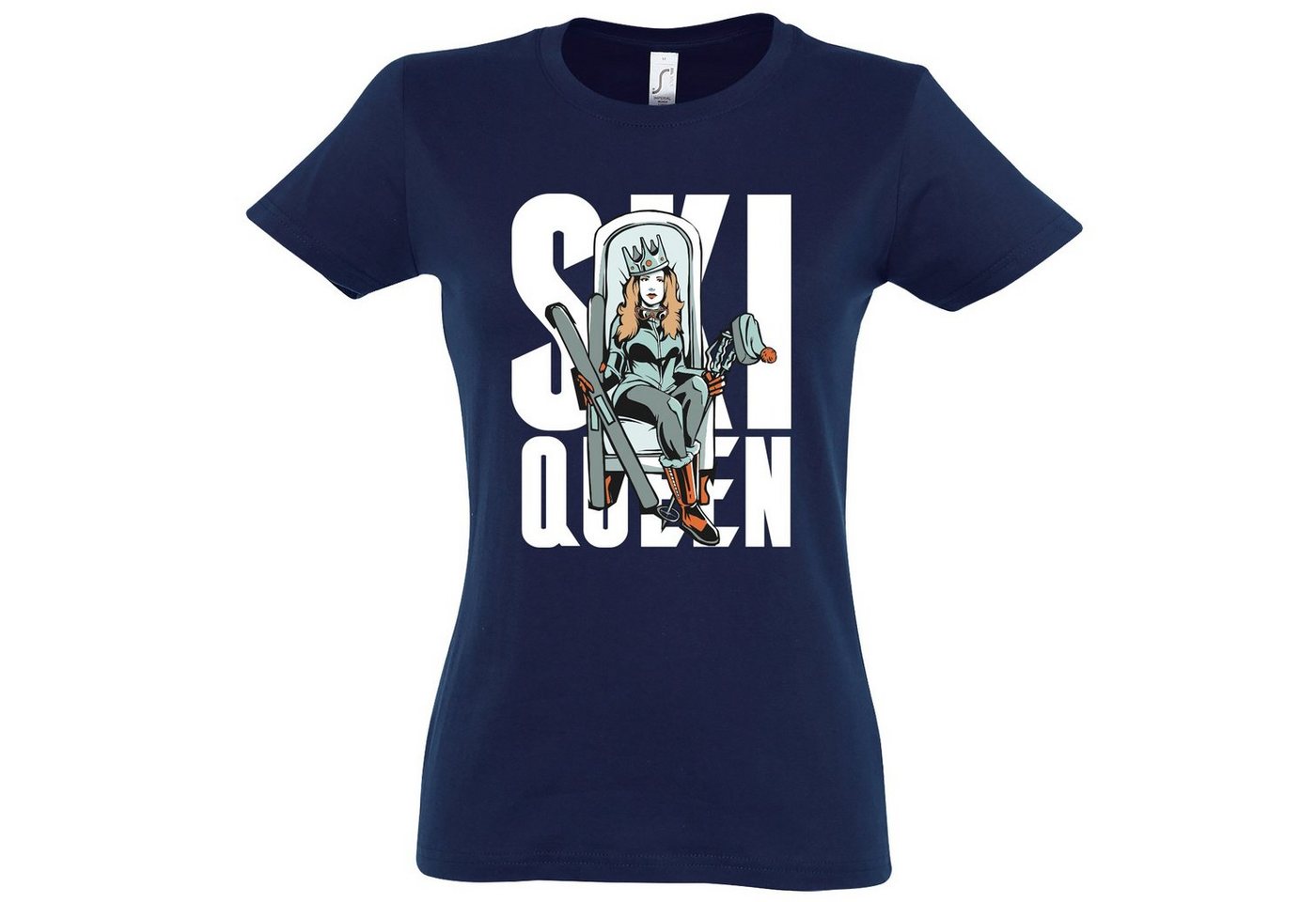 Youth Designz Print-Shirt Ski Queen Damen Shirt mit trendigem Frontprint von Youth Designz