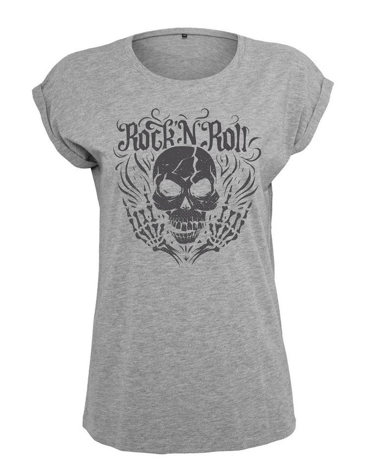 Youth Designz Print-Shirt "Skull Rock N Roll" Damen T-Shirt Statement oder Geschenk Frauen Motiv mit stylischen Aufdruck für Musik fans von Youth Designz
