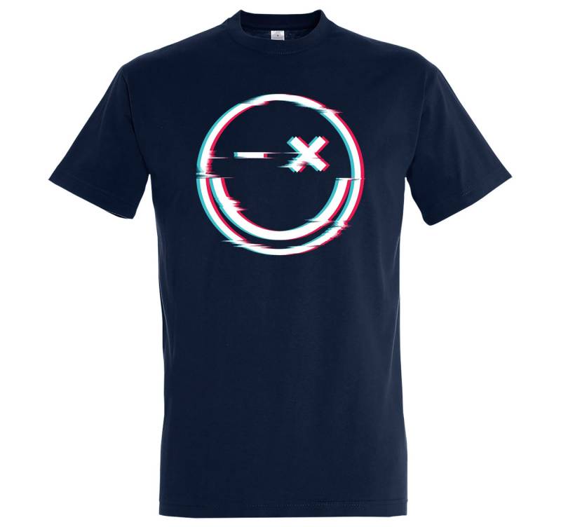 Youth Designz Print-Shirt Smile Glitch Herren T-Shirt mit modischem Frontprint von Youth Designz