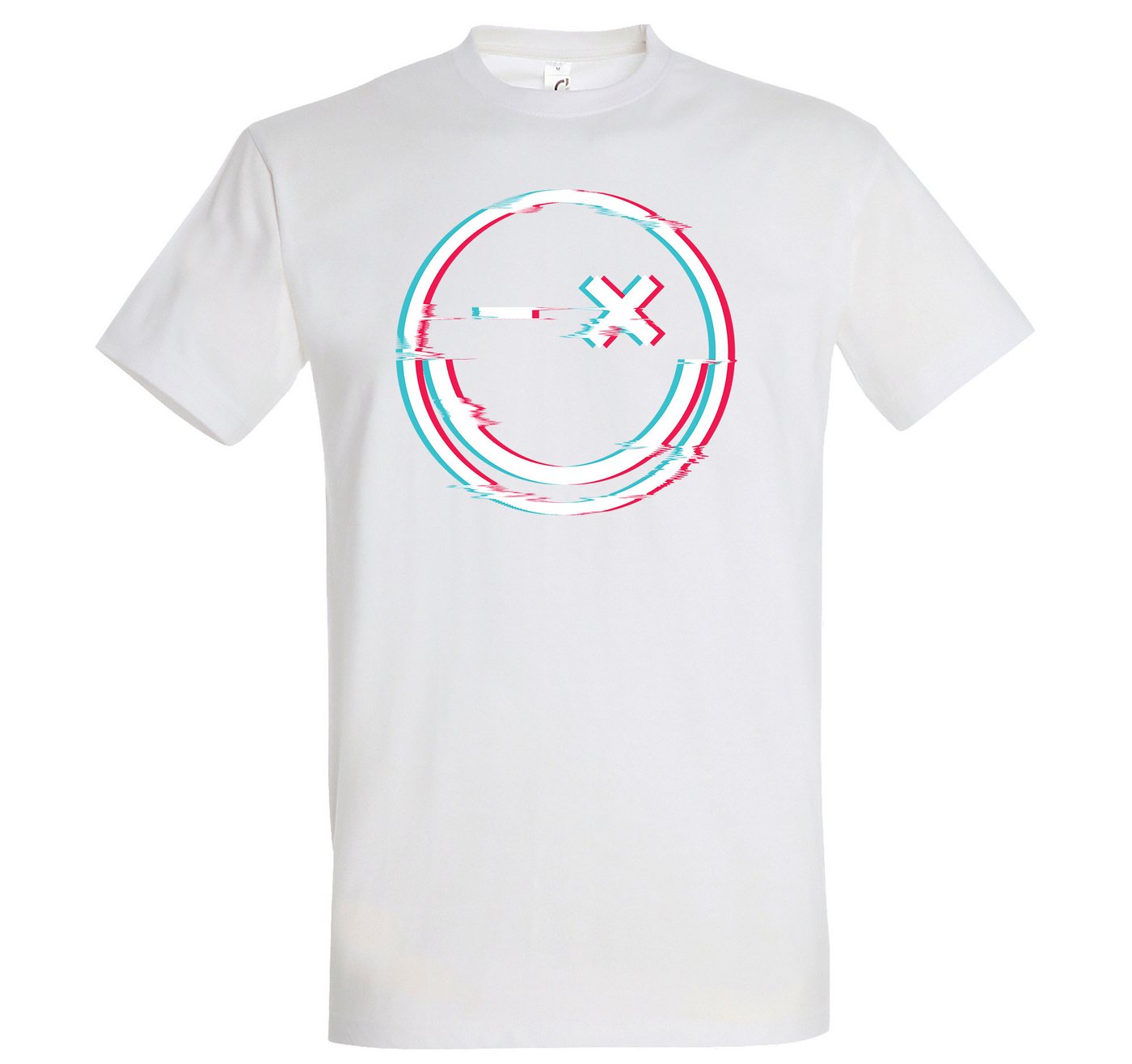 Youth Designz Print-Shirt Smile Glitch Herren T-Shirt mit modischem Frontprint Youth Designz Print-Shirt Smile Glitch Herren T-Shirt mit modischem Frontprint von Youth Designz