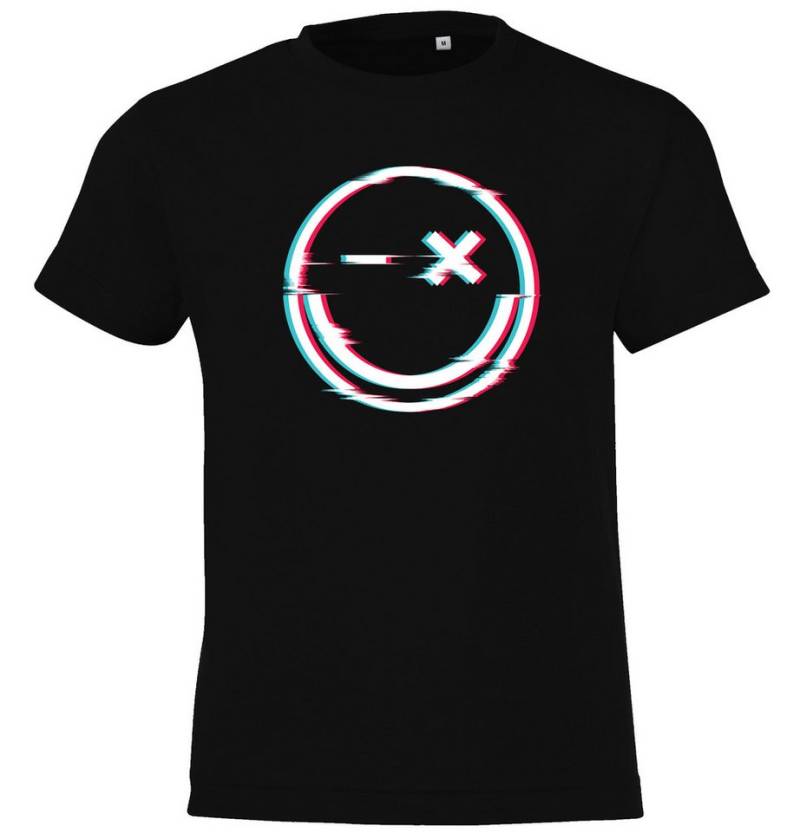 Youth Designz Print-Shirt Smile Glitch Kinder T-Shirt mit lustigem Frontprint von Youth Designz
