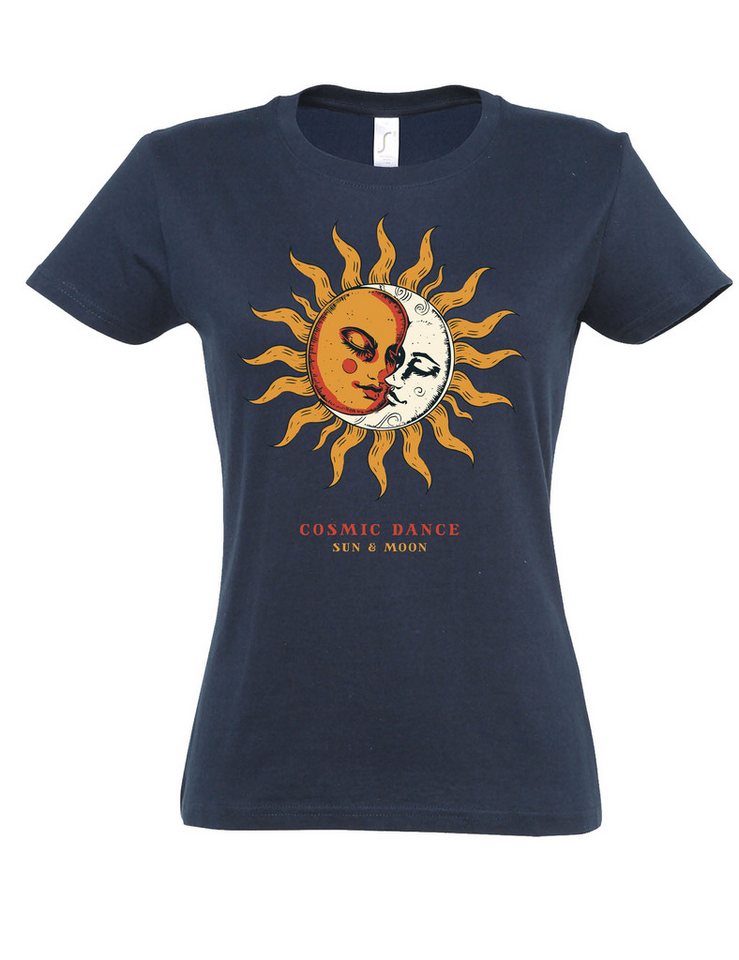 Youth Designz Print-Shirt Sonne & Mond Damen T-Shirt mit Lustigen Print Geschenk Statement mit witzigen Logo für Damen von Youth Designz