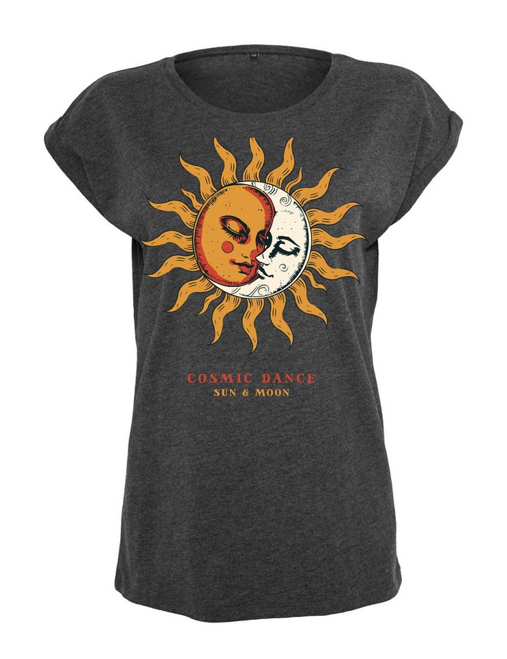 Youth Designz Print-Shirt "Sun & Moon Cosmic Dance" Damen T-Shirt als Statement Geschenk Motiv mit stylischen Retro Aufdruck für Frauen Youth Designz Print-Shirt "Sun & Moon Cosmic Dance" Damen T-Shirt als Statement Geschenk Motiv mit stylischen Retro Aufdruck für Frauen von Youth Designz
