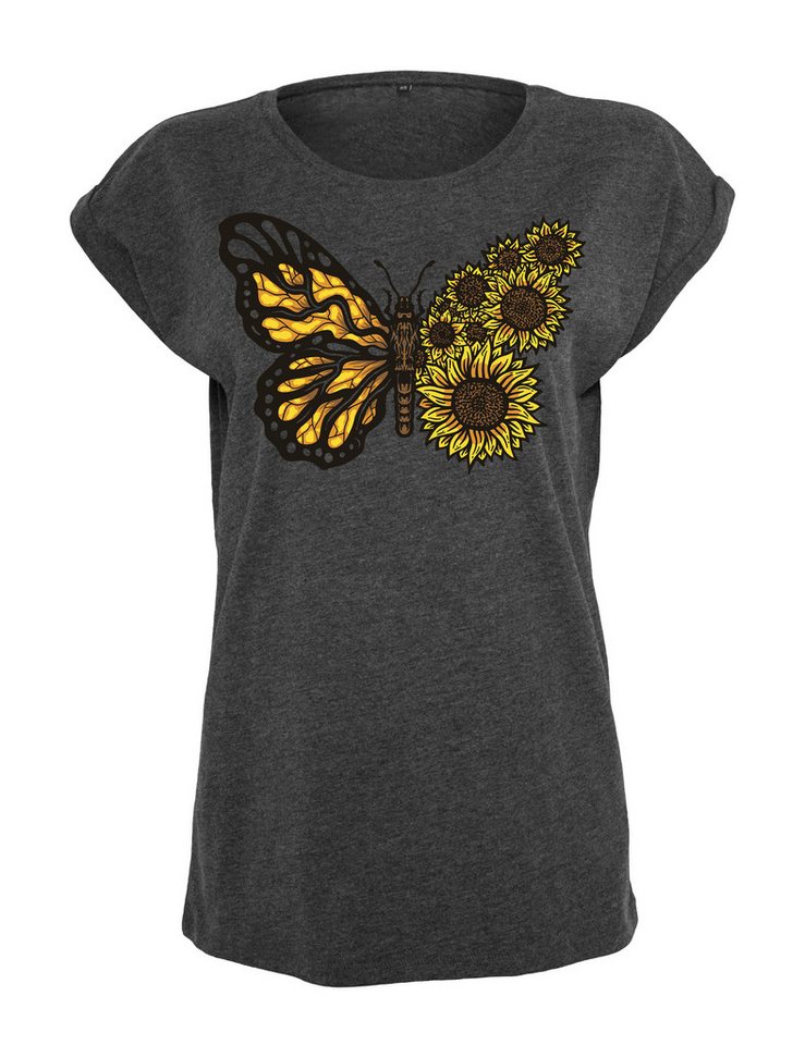 Youth Designz Print-Shirt "Sunflower Schmetterling" Damen T-Shirt Statement Geschenk Motiv mit stylischen Aufdruck für Frauen Youth Designz Print-Shirt "Sunflower Schmetterling" Damen T-Shirt Statement Geschenk Motiv mit stylischen Aufdruck für Frauen von Youth Designz