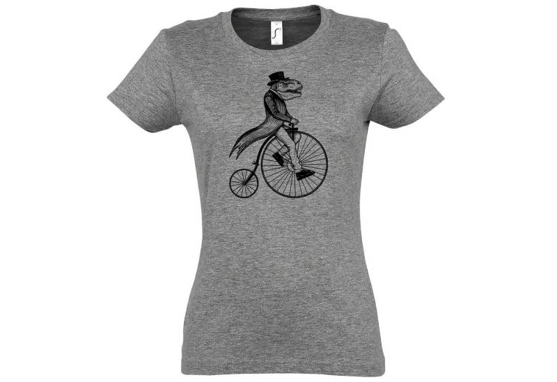 Youth Designz Print-Shirt T-Rex Zweirad Damen T-Shirt mit modischem Frontprint von Youth Designz