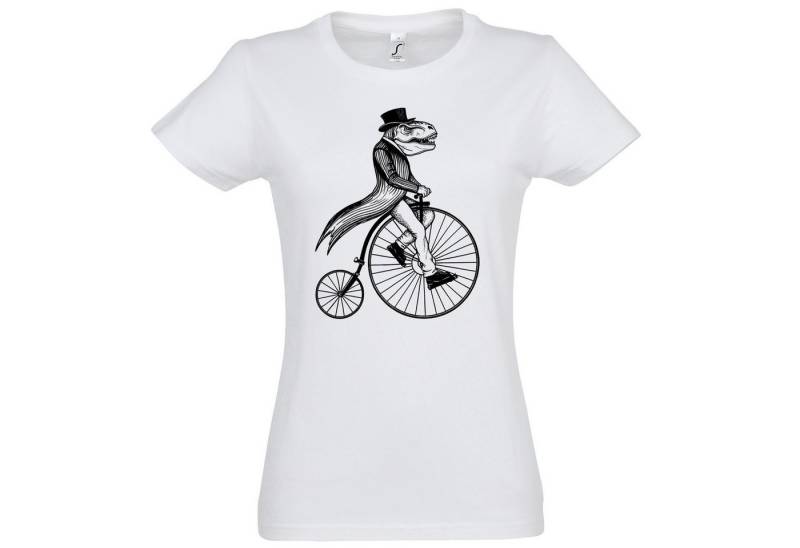 Youth Designz Print-Shirt T-Rex Zweirad Damen T-Shirt mit modischem Frontprint von Youth Designz