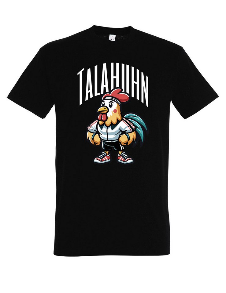 Youth Designz Print-Shirt Talahuhn Herren T-Shirt mit Lustigen Print Geschenk Statement mit lustigem Huhn Logo von Youth Designz