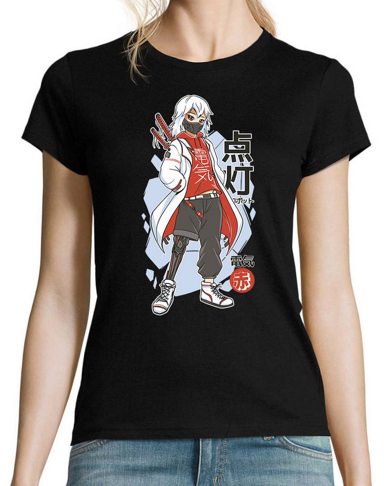 Youth Designz Print-Shirt Techwear Anime Damen T-Shirt mit lustigen Logo für Damen von Youth Designz