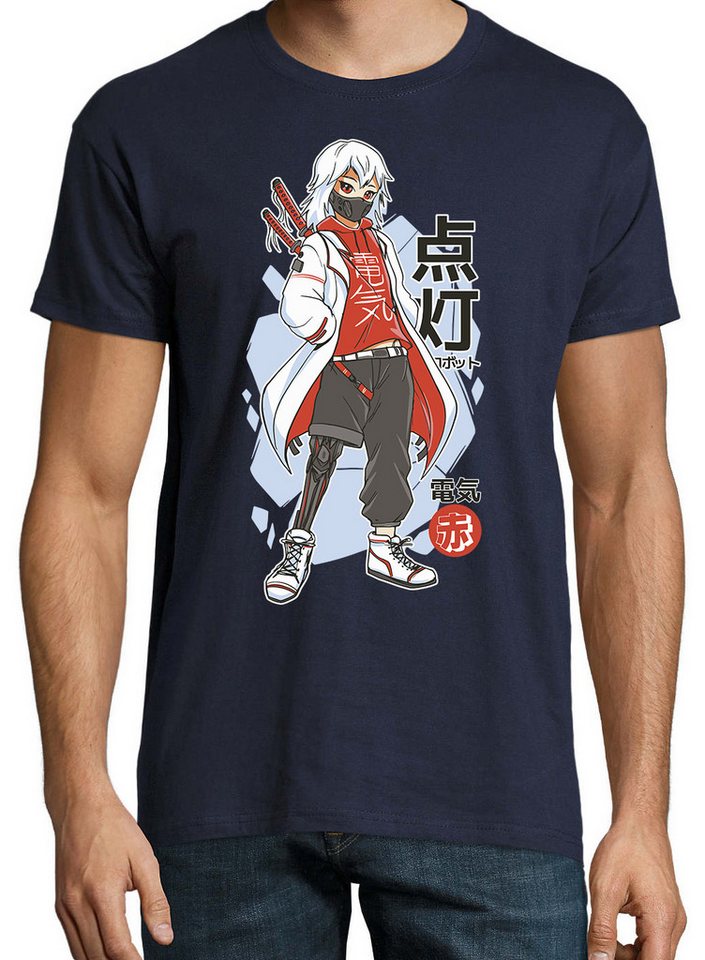 Youth Designz Print-Shirt Techwear Anime Herren T-Shirt mit lustigen Logo für Herren von Youth Designz