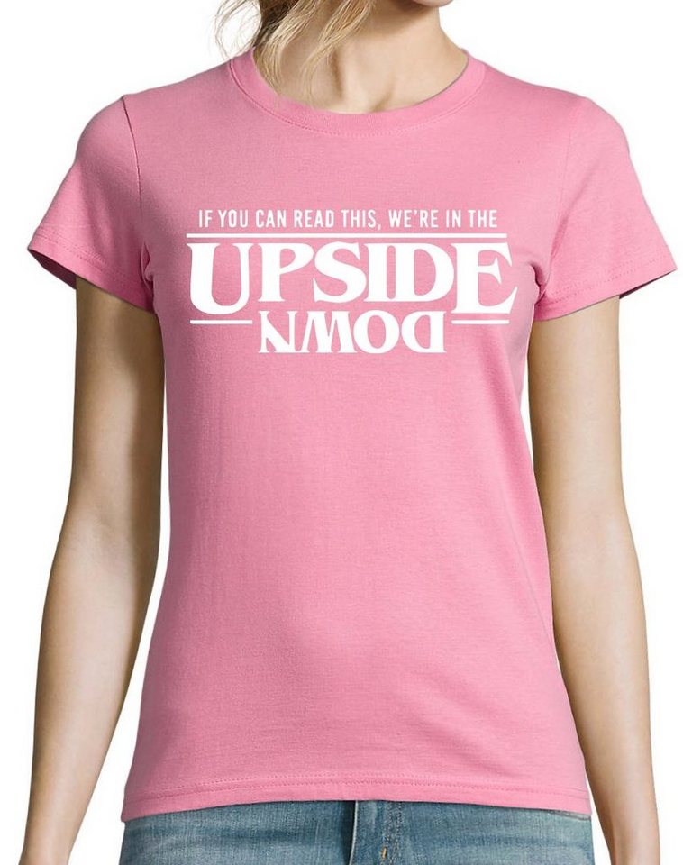 Youth Designz Print-Shirt »Upside Down Damen T-Shirt Stranger Fun-Look« mit lustigem Spruch Print von Youth Designz