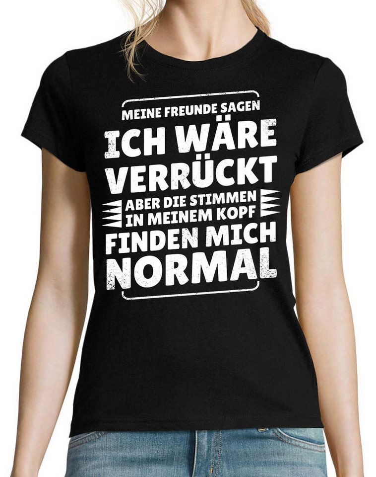 Youth Designz Print-Shirt Verrückt Normal Damen T-Shirt mit lustigen Spruch für Damen von Youth Designz