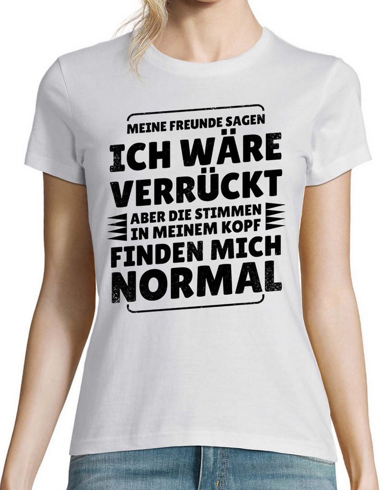Youth Designz Print-Shirt Verrückt Normal Damen T-Shirt mit lustigen Spruch für Damen von Youth Designz
