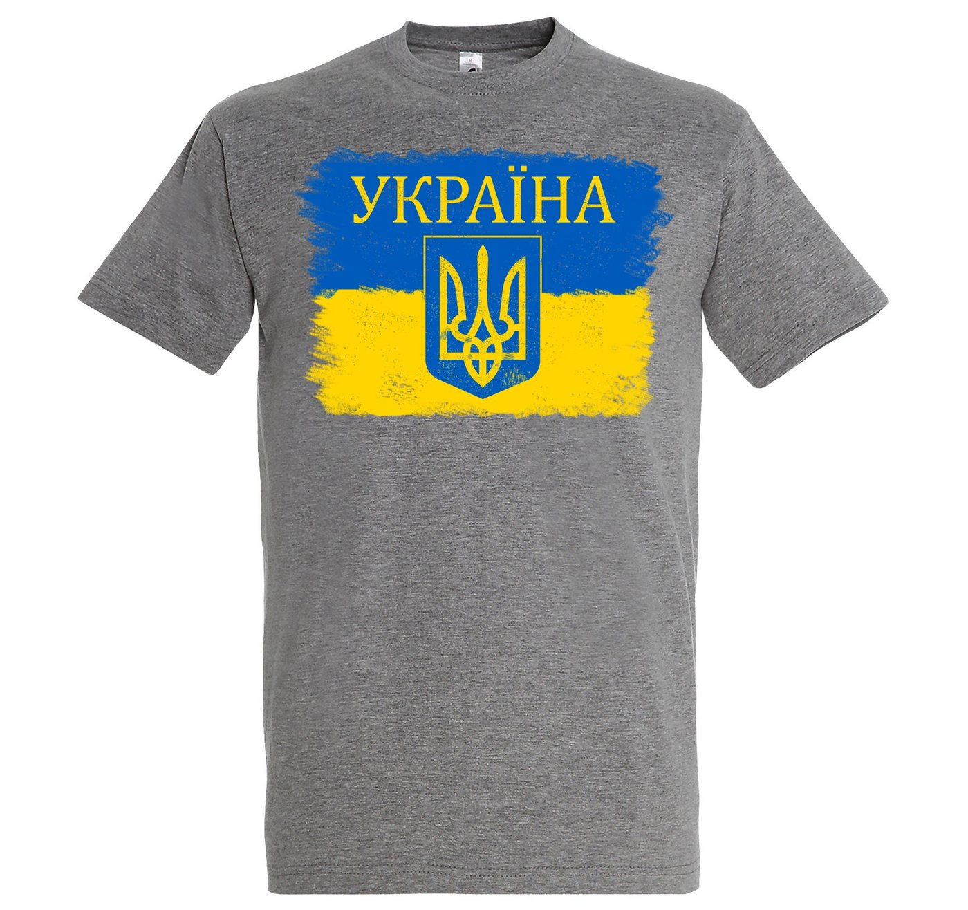 Youth Designz Print-Shirt Vintage Ukraine Flagge Wappen Herren T-Shirt mit modischem Aufdruck von Youth Designz