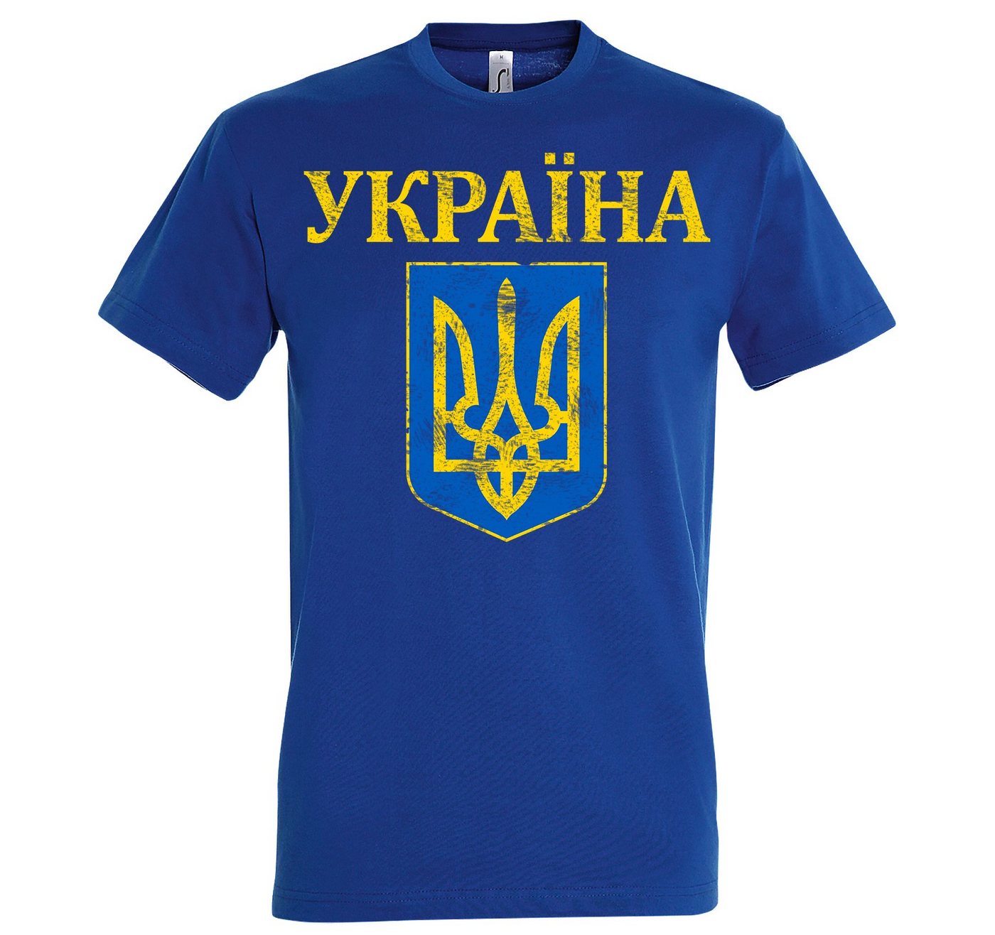 Youth Designz Print-Shirt Vintage Ukraine Wappen Herren T-Shirt mit modischem Logo Print von Youth Designz