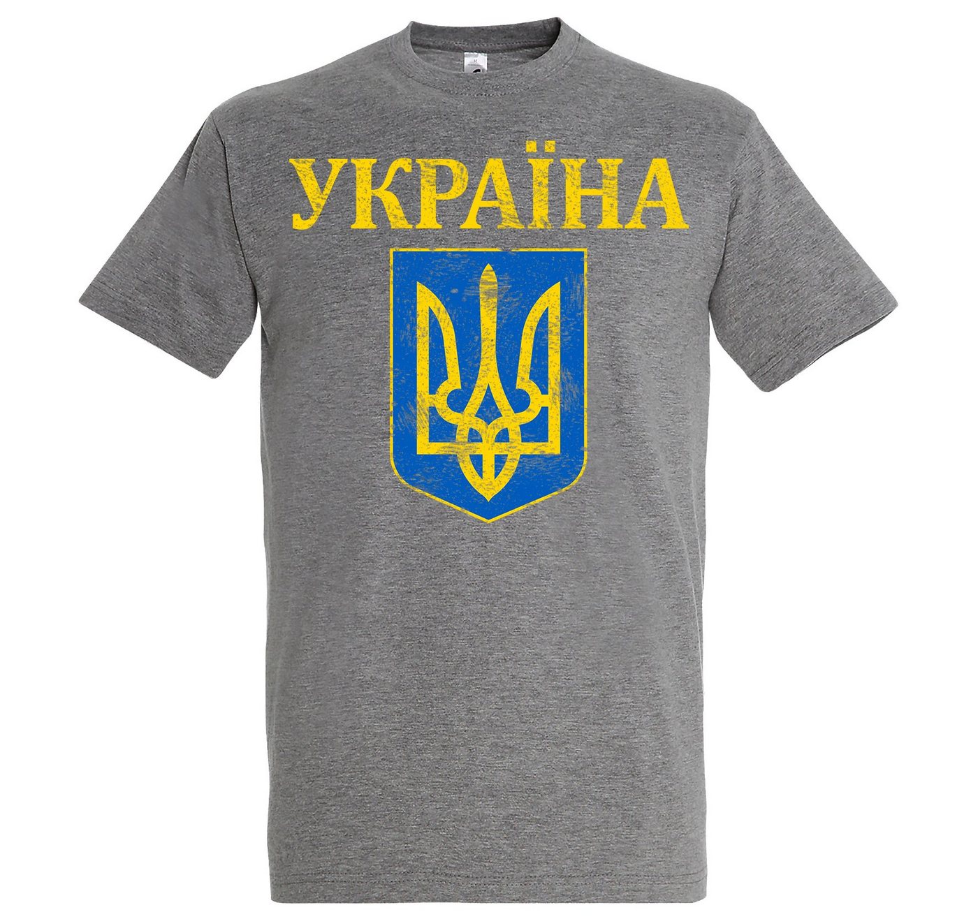 Youth Designz Print-Shirt Vintage Ukraine Wappen Herren T-Shirt mit modischem Logo Print von Youth Designz