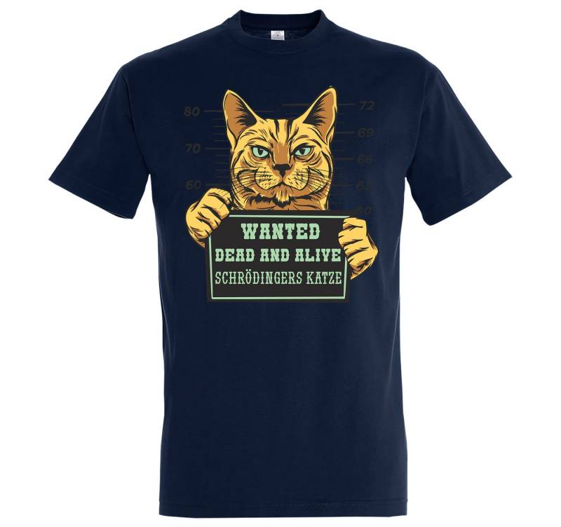 Youth Designz Print-Shirt Wanted Katze Herren T-Shirt mit modischem Frontprint von Youth Designz