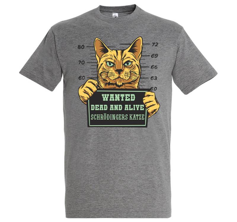 Youth Designz Print-Shirt Wanted Katze Herren T-Shirt mit modischem Frontprint von Youth Designz