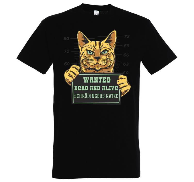Youth Designz Print-Shirt Wanted Katze Herren T-Shirt mit modischem Frontprint von Youth Designz