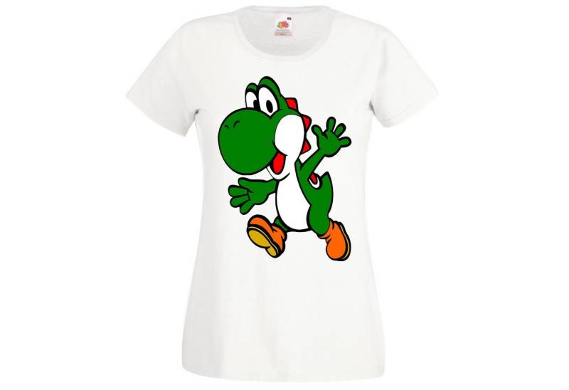 Youth Designz Print-Shirt Yoshi Damen T-Shirt Gaming Fun Print für Frauen mit modischem Retro Aufdruck von Youth Designz