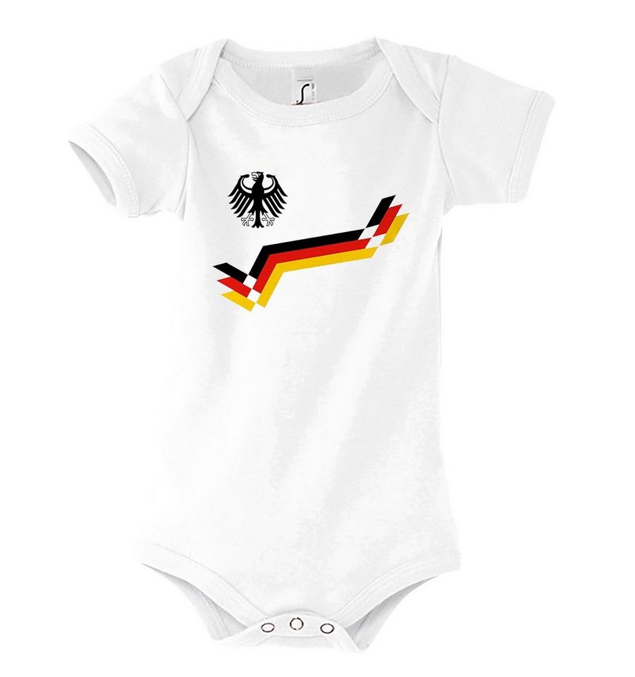 Youth Designz Strampler Deutschland Body Retro Fußball Trikot Look in tollem Design, mit Frontprint von Youth Designz