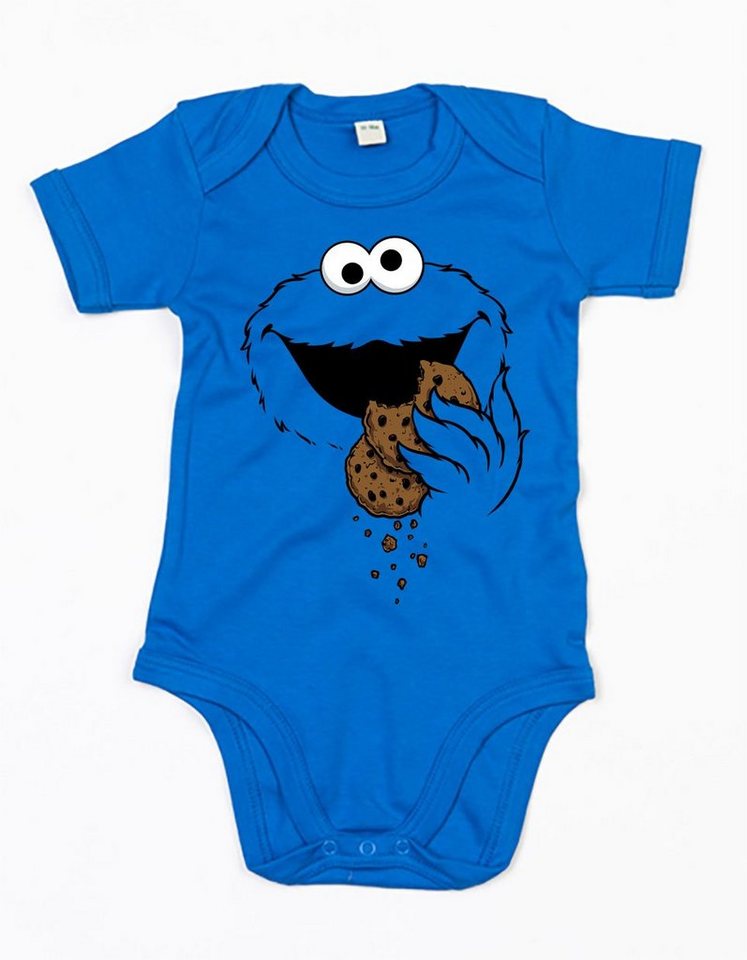 Youth Designz Strampler Keks-Monster Baby Body für Jungen und Mädchen mit trendigem Frontprint von Youth Designz