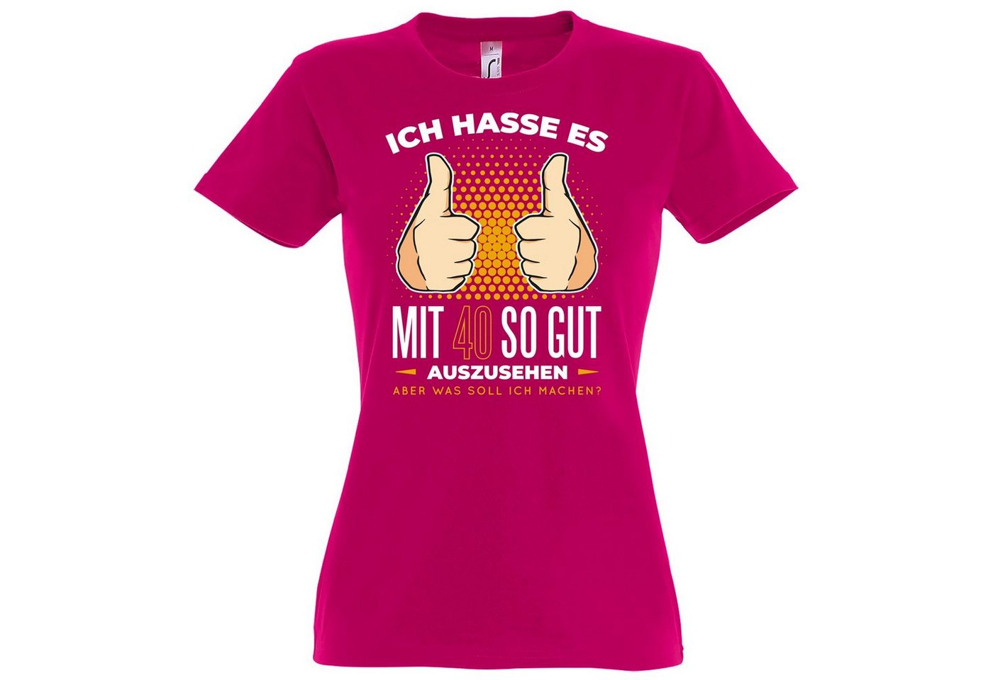 Youth Designz T-Shirt 40 Und Immer Noch Gutaussehend Damen Shirt mit lustigem Spruch Frontprint von Youth Designz