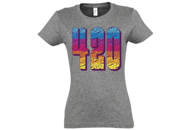 Youth Designz T-Shirt 420 Regenbogen Damen Shirt mit trendigem Print von Youth Designz