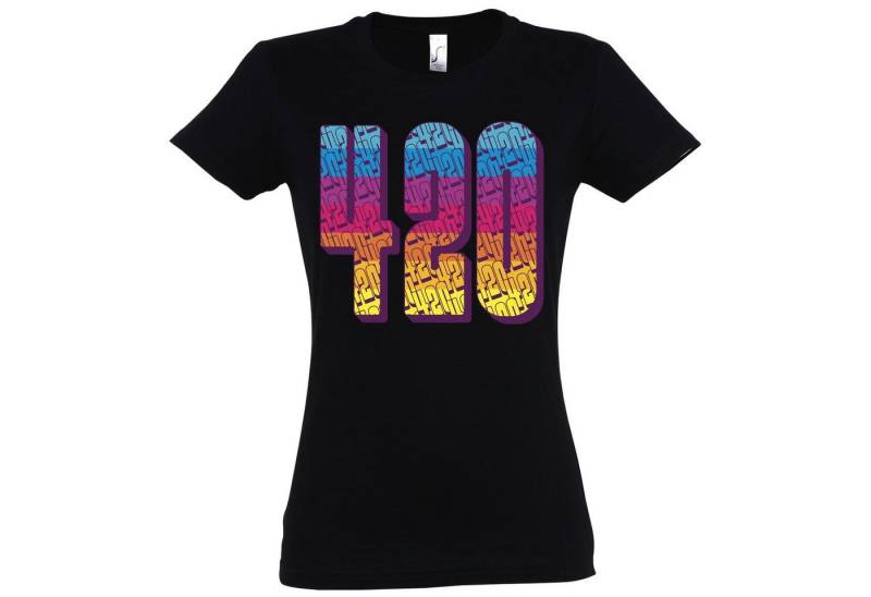 Youth Designz T-Shirt 420 Regenbogen Damen Shirt mit trendigem Print von Youth Designz