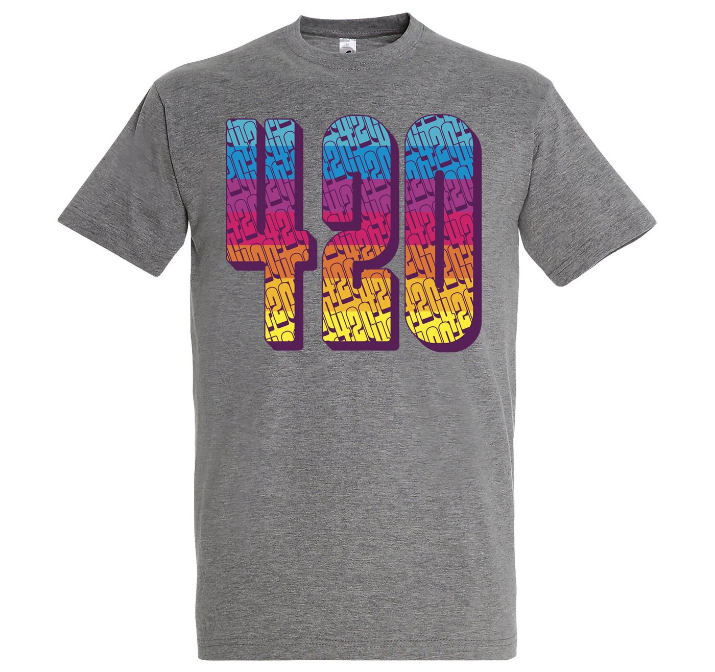 Youth Designz T-Shirt 420 Regenbogen Herren T-Shirt mit Trendigem Frontdruck von Youth Designz