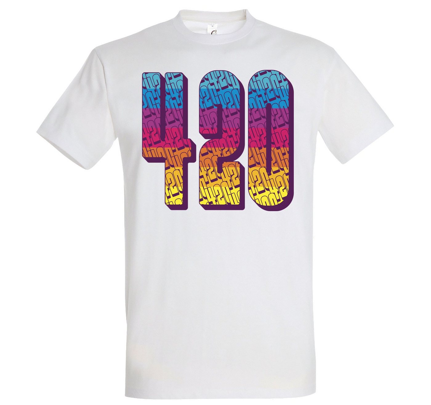 Youth Designz T-Shirt 420 Regenbogen Herren T-Shirt mit Trendigem Frontdruck von Youth Designz