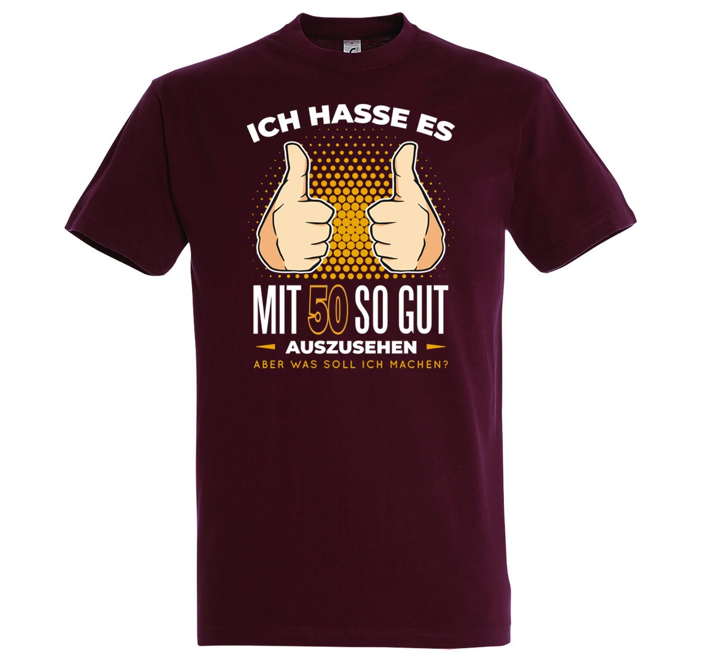 Youth Designz T-Shirt 50 Und Immer Noch Gutaussehend Herren Shirt mit lustigem Spruch Frontprint von Youth Designz