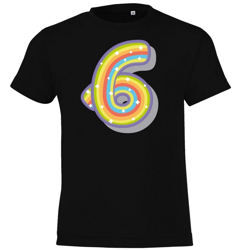 Youth Designz T-Shirt 6 Jahre Alt Geburtstag T-Shirt für Mädchen mit süßem Frontprint von Youth Designz