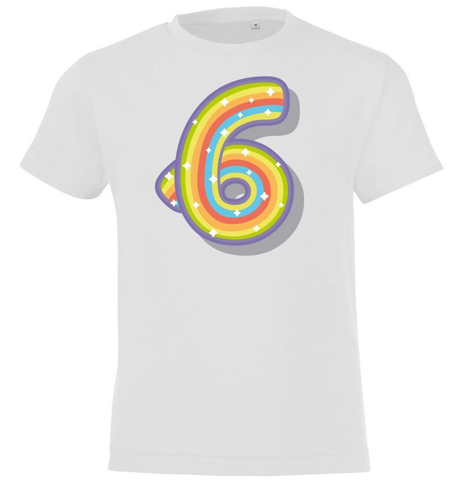 Youth Designz T-Shirt 6 Jahre Alt Geburtstag T-Shirt für Mädchen mit süßem Frontprint von Youth Designz