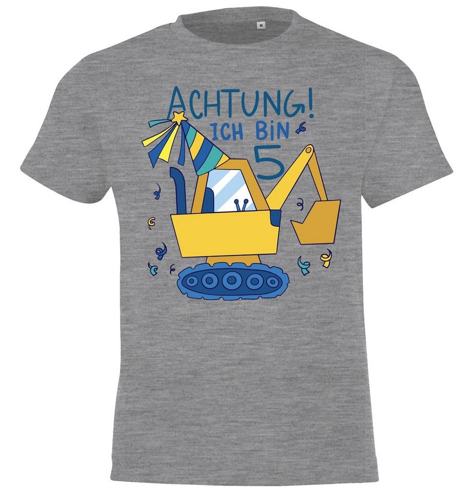 Youth Designz T-Shirt ACHTUNG ICH BIN 5 Kinder Shirt mit lustigem Frontprint von Youth Designz