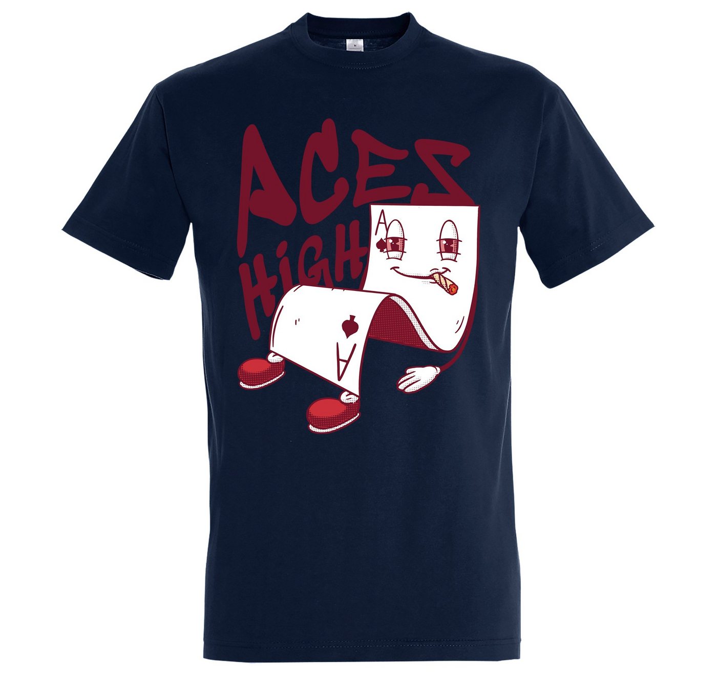 Youth Designz T-Shirt Aces High Herren Shirt mit trendigem Frontprint von Youth Designz