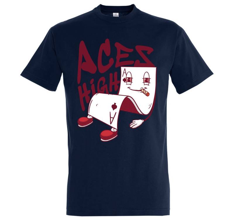 Youth Designz T-Shirt Aces High Herren Shirt mit trendigem Frontprint Youth Designz T-Shirt Aces High Herren Shirt mit trendigem Frontprint von Youth Designz