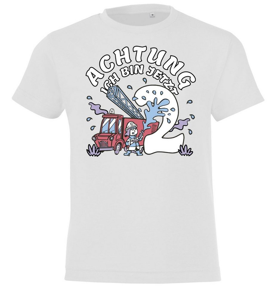 Youth Designz T-Shirt Achtung ich bin jetzt 2 Kinder Shirt imGeburtstag Look von Youth Designz