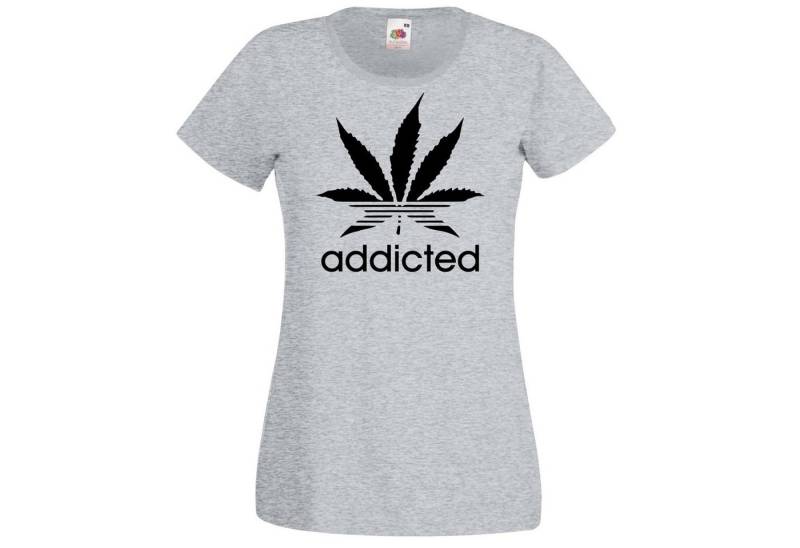 Youth Designz T-Shirt Addicted Damen T-Shirt mit Trendigem Frontprint von Youth Designz