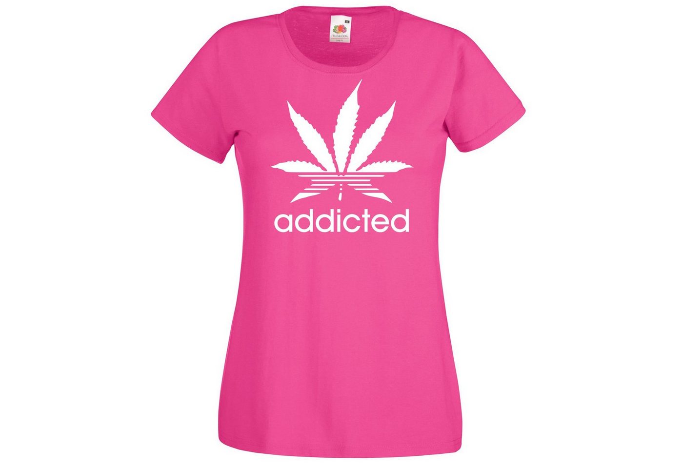 Youth Designz T-Shirt Addicted Damen T-Shirt mit Trendigem Frontprint von Youth Designz