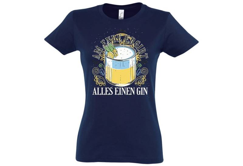 Youth Designz T-Shirt Am Ende ergibt alles einen Gin Damen Shirt im Fun-Look von Youth Designz