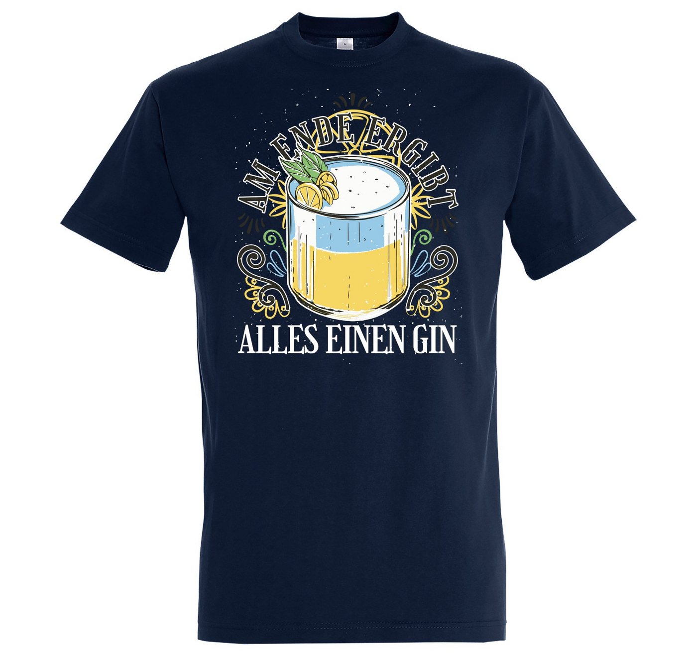 Youth Designz T-Shirt Am Ende ergibt alles einen Gin Herren Shirt Mit Lustigem Aufdruck von Youth Designz