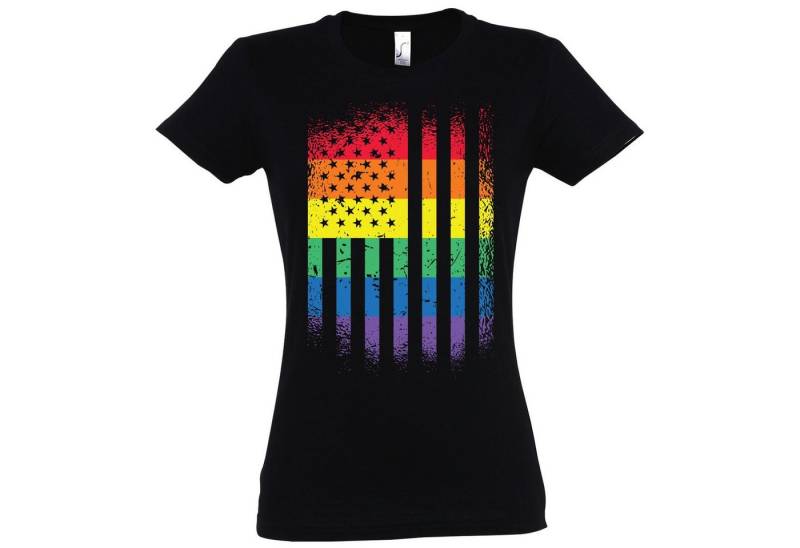 Youth Designz T-Shirt Amerika Flagge Pride Damen T-Shirt mit modischem Print von Youth Designz