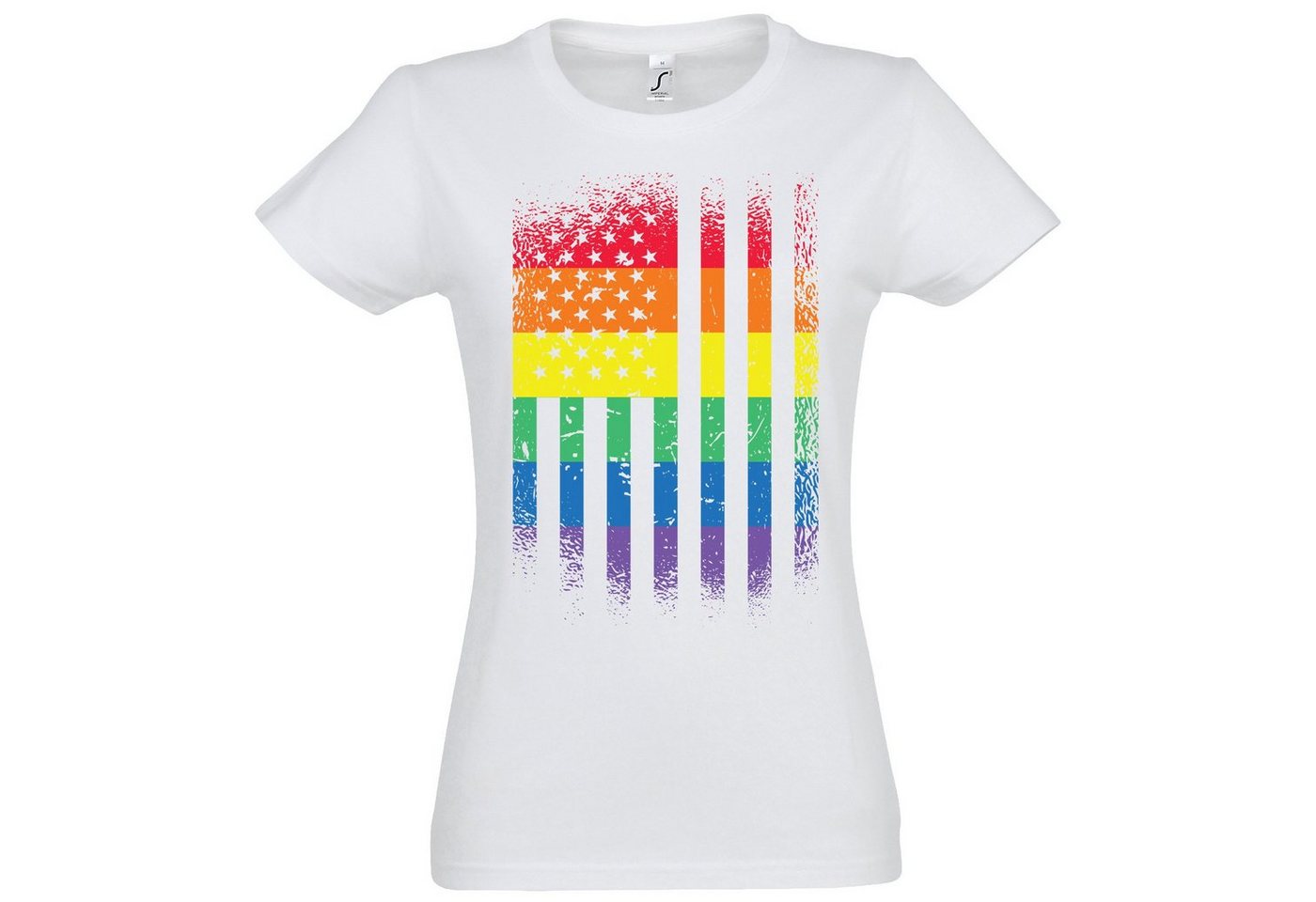 Youth Designz T-Shirt Amerika Flagge Pride Damen T-Shirt mit modischem Print von Youth Designz